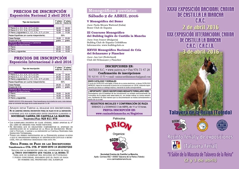 Exposición Nac-Int Canina Talavera 2016